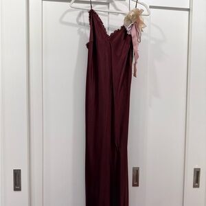 LoveShackFancy Elizabella Dress Shimmering Raspberry Size S